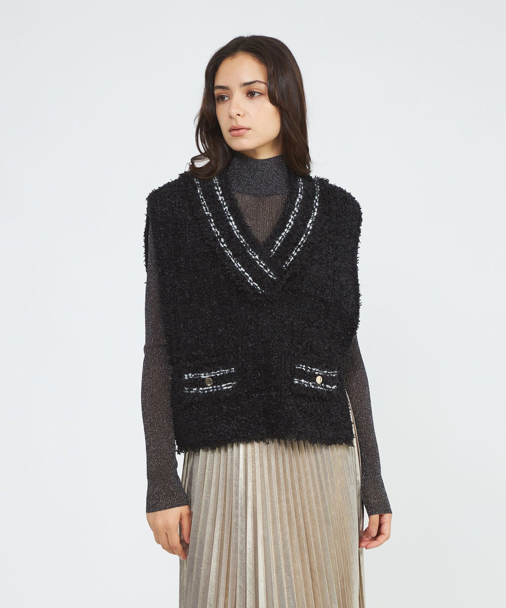 EPOCA STORIA】ツイード調ニットベスト《WEB＆EPOCA THE SHOP店舗限定