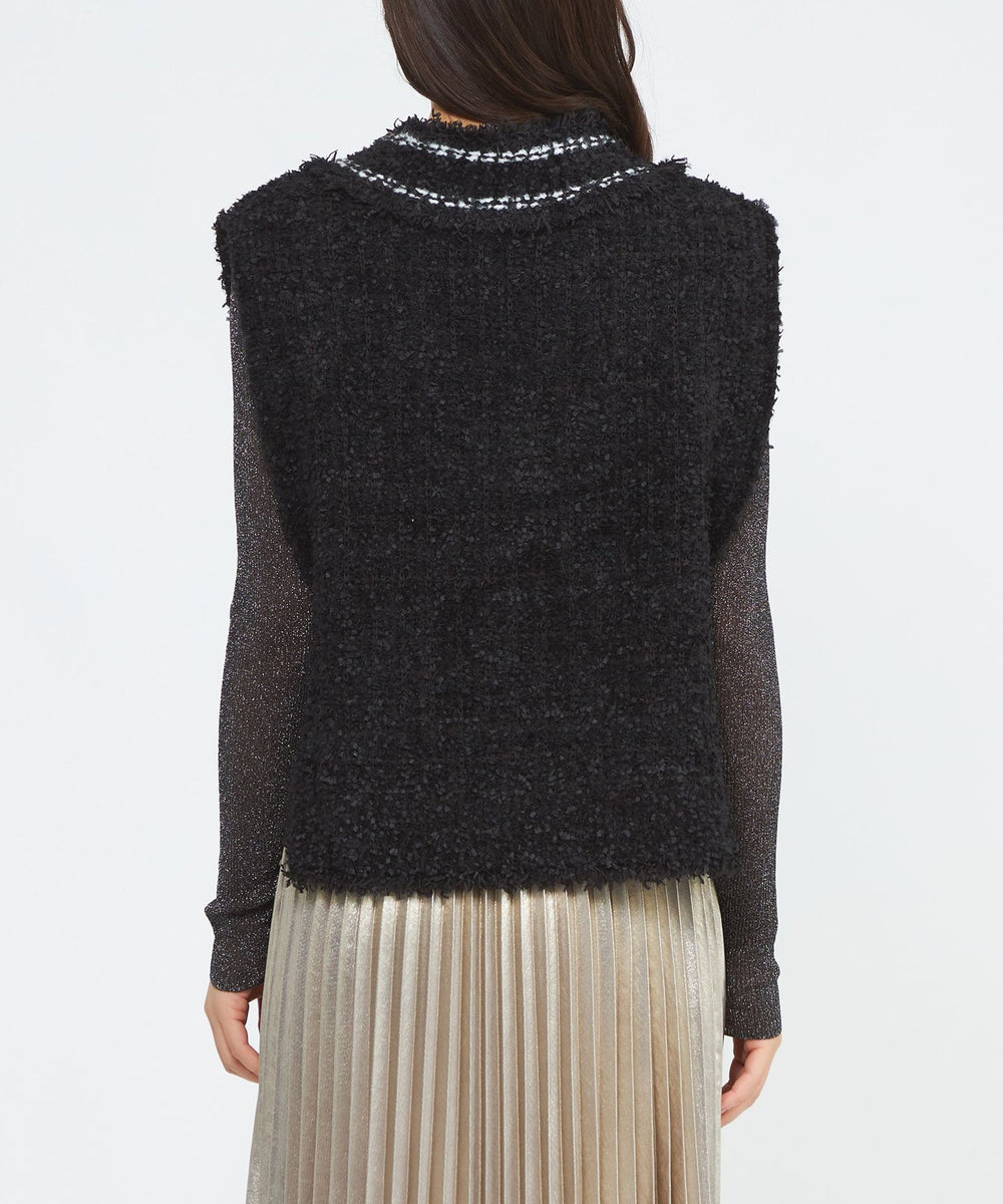 EPOCA STORIA】ツイード調ニットベスト《WEB＆EPOCA THE SHOP店舗限定