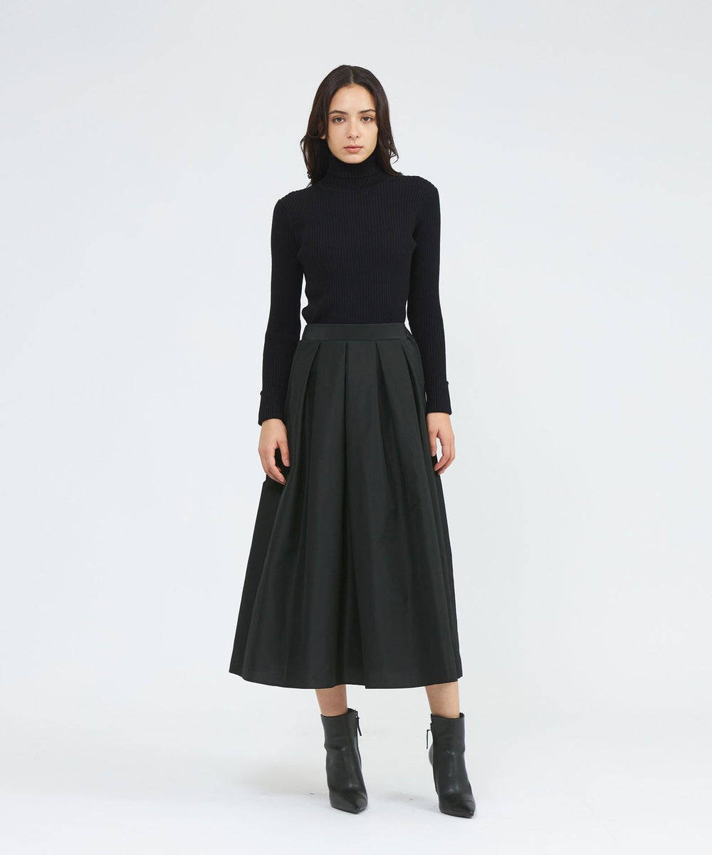 極美品✨️￥6.9万　23SS　エポカシャンブレータフタ ショートブルゾン　紺 EPOCA STORIA】シャンブレータフタスカート《WEB＆EPOCA THE SHOP店舗