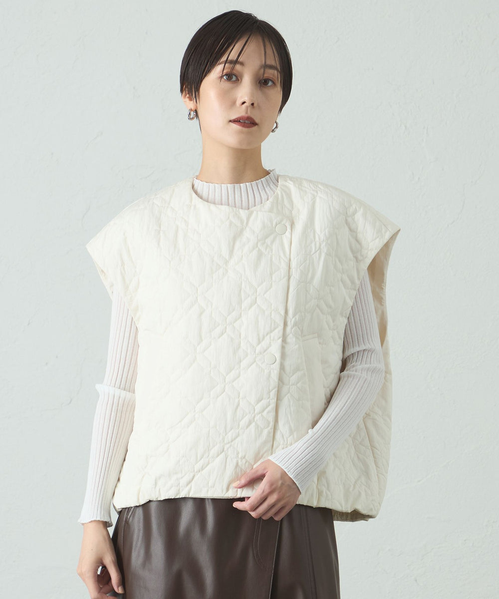 キルティング中わたベスト(ブルゾン)｜CAST:(キャスト コロン)の