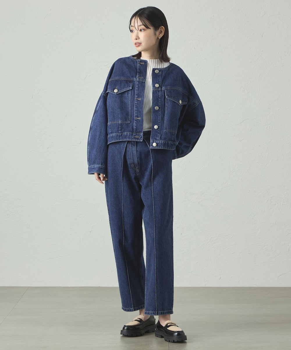 着回し抜群】フォルムデニムブルゾン(ブルゾン)｜CAST:(キャスト