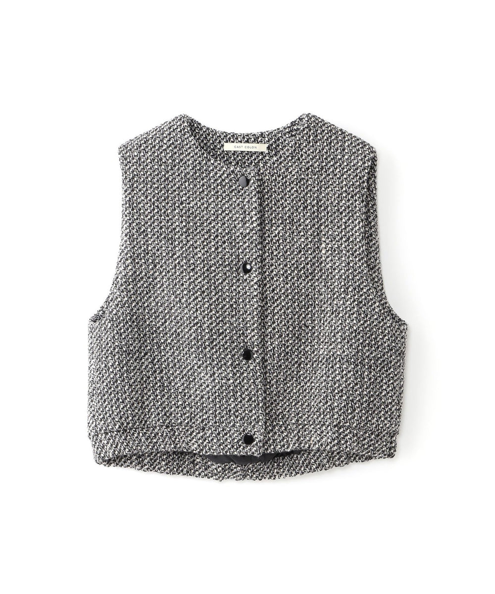 SANTE今季ヘリンボーンツィードベスト新品未使用 CAST COLON】ツィードベスト(ベスト)｜CAST:(キャスト コロン)の