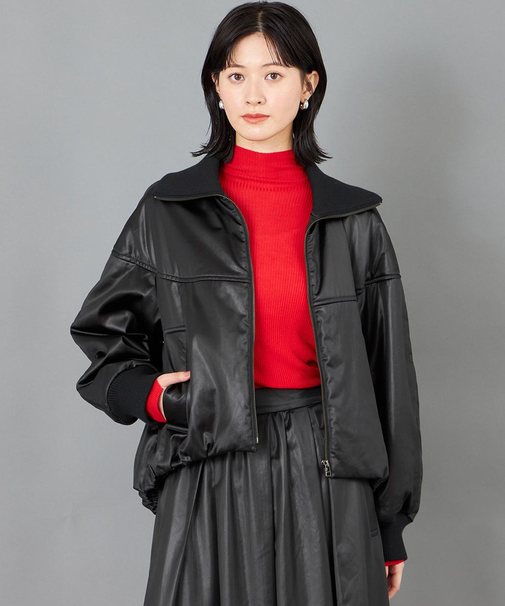 CAST COLON】レザーライクサテンブルゾン(ブルゾン)｜CAST:(キャスト
