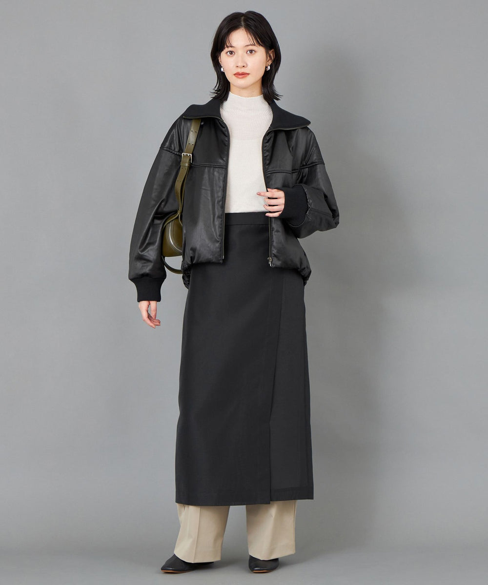 CAST COLON】レザーライクサテンブルゾン(ブルゾン)｜CAST:(キャスト