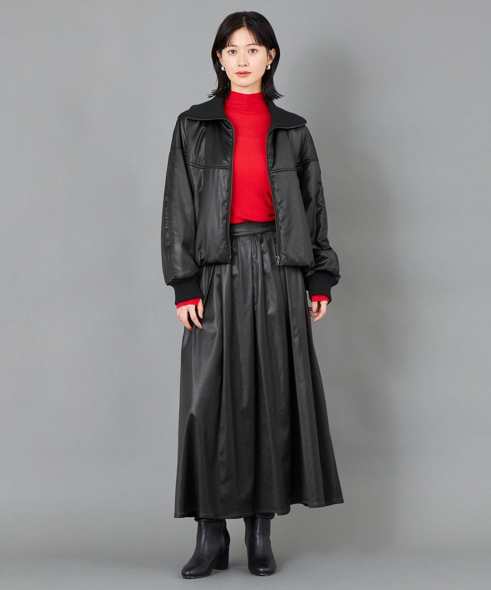 CAST COLON】レザーライクサテンブルゾン(ブルゾン)｜CAST:(キャスト