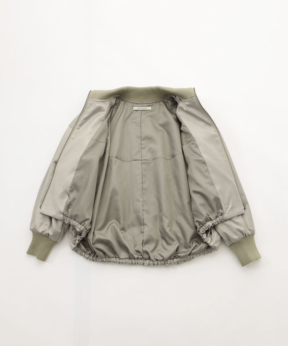 サテンブルゾン ラスターサテン ブルゾン（uncrave WHITE） / uncrave | ファッション