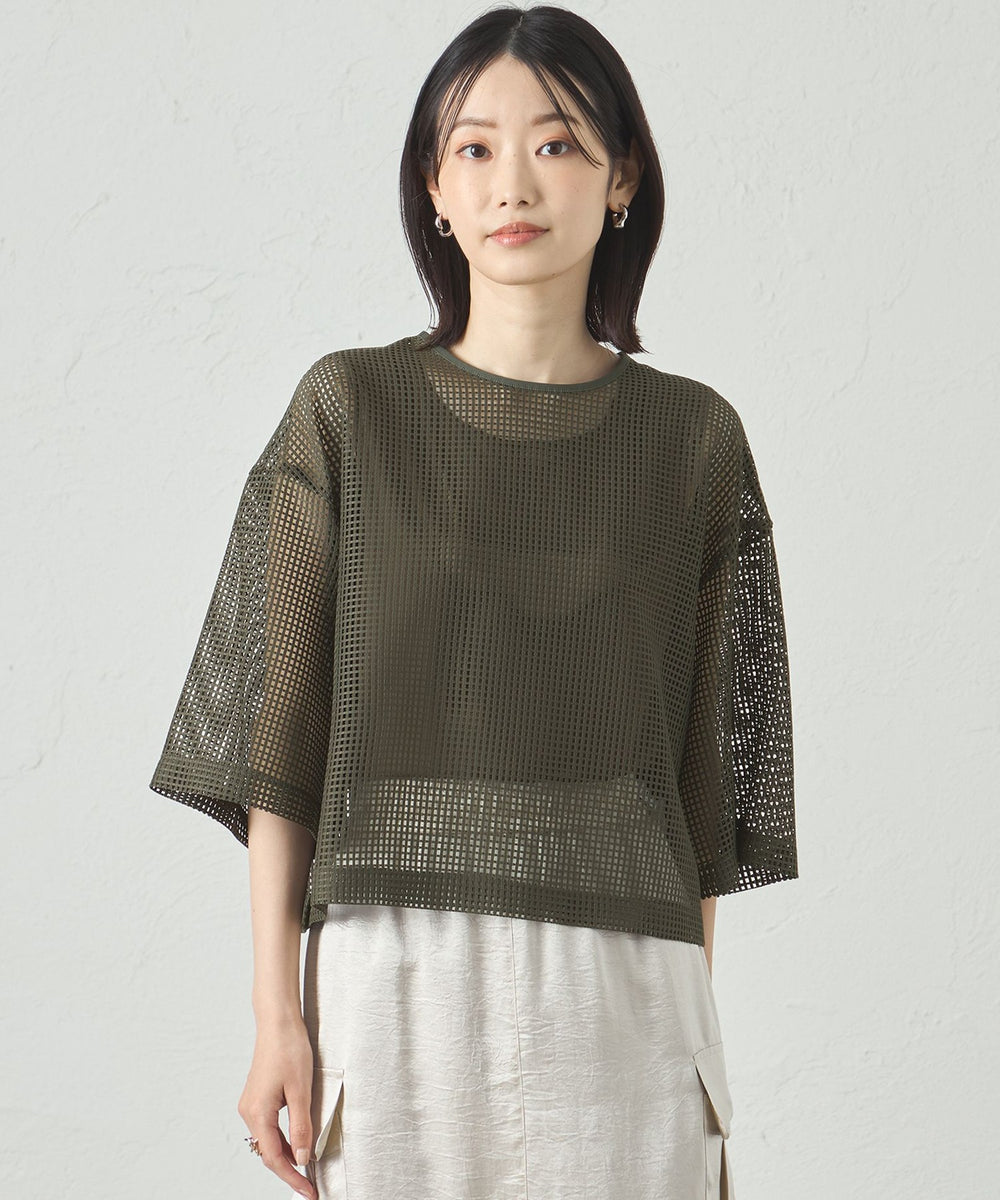 セットアップ対応/オンでもオフでも活躍】メッシュクロップド