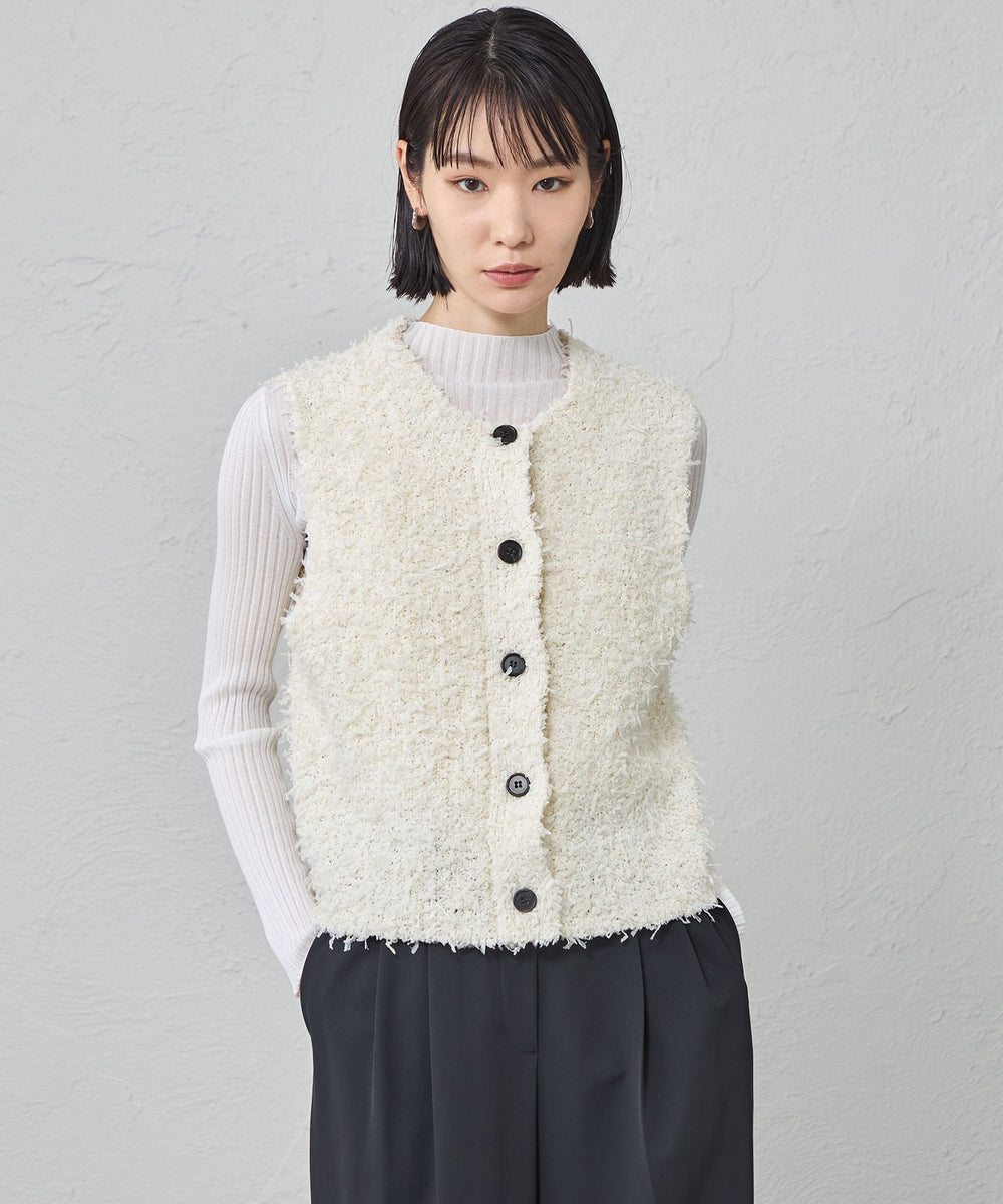 1枚で着映える】ニットツイードジレ(トップス)｜CAST:(キャスト コロン