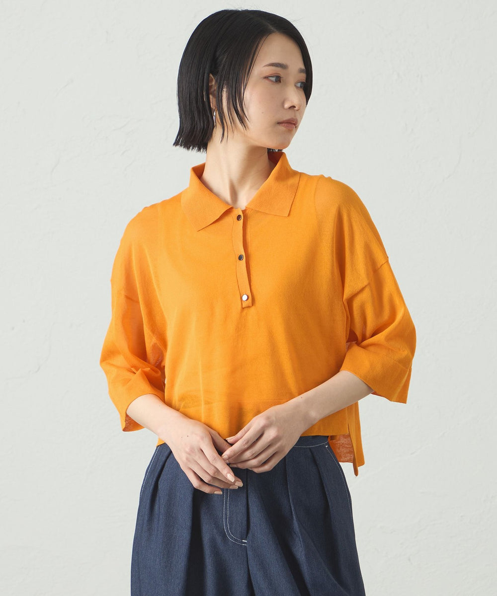 イチオシ】シアーニットポロ(トップス)｜CAST:(キャスト コロン)の