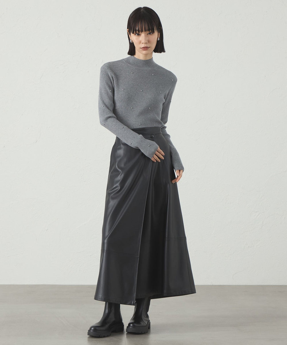 1枚で着映える】スタッズタートルニット(トップス)｜CAST:(キャスト