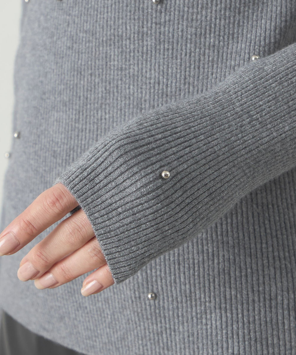 1枚で着映える】スタッズタートルニット(トップス)｜CAST:(キャスト