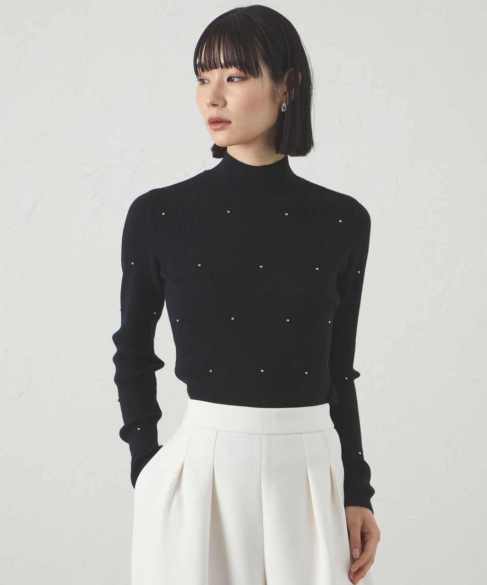 1枚で着映える】スタッズタートルニット(トップス)｜CAST:(キャスト