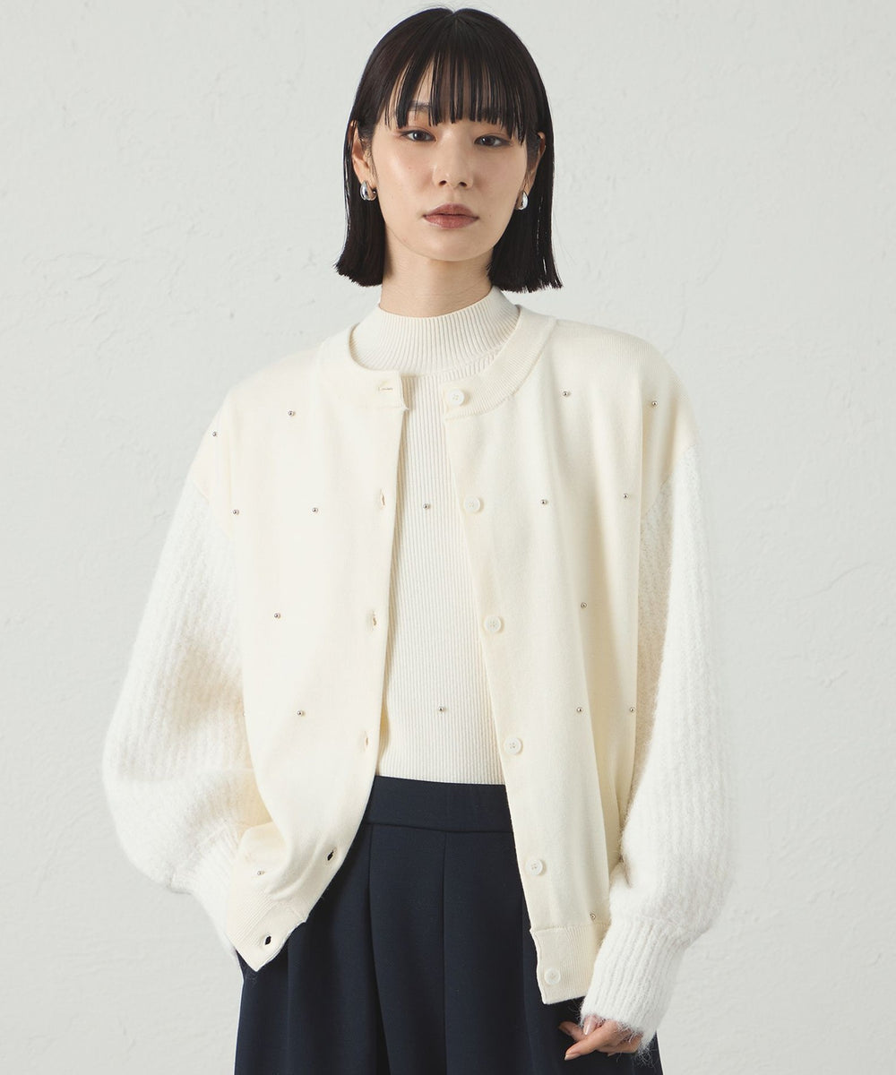 1枚で着映える】スタッズニットカーディガン(トップス)｜CAST