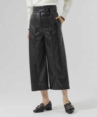 シンセティックレザーセミワイドパンツ(パンツ)｜CAST:(キャスト