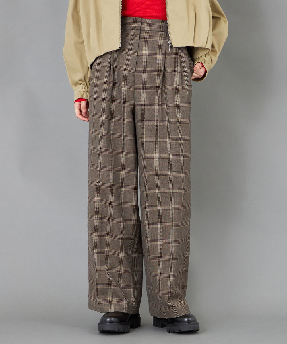 CAST COLON】ツータックチェックイージーパンツ(パンツ)｜CAST