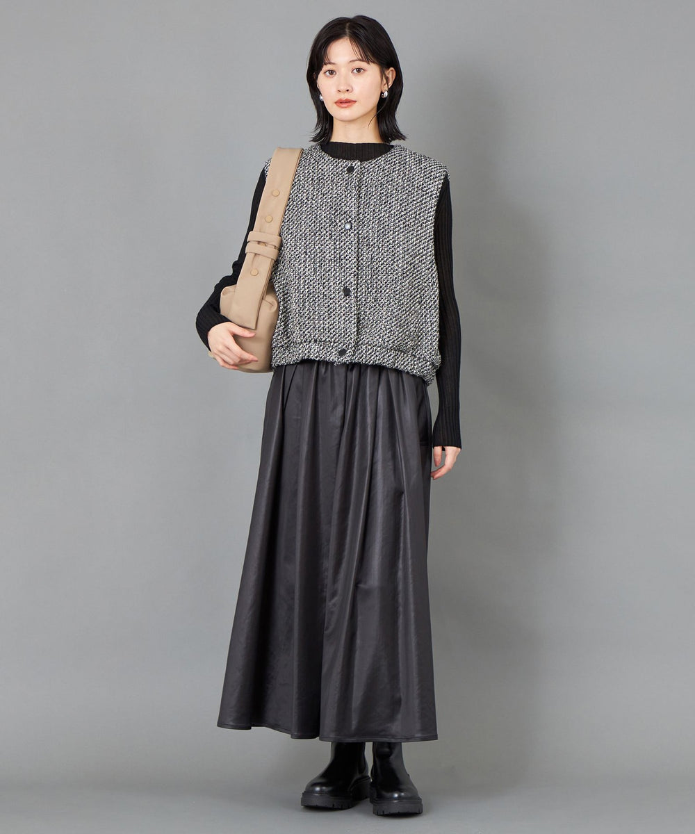 CAST COLON】タックギャザーサテンスカート(スカート)｜CAST:(キャスト