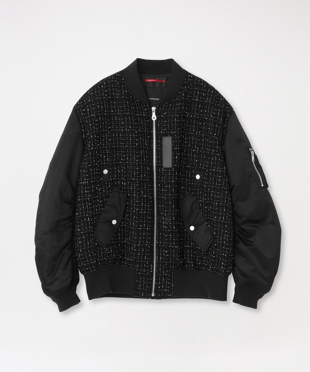極美品　LOVELESS バンビーナ　ツイードブルゾン モード系　黒　L 2352-61F6543003__W_1000x.jpg?v
