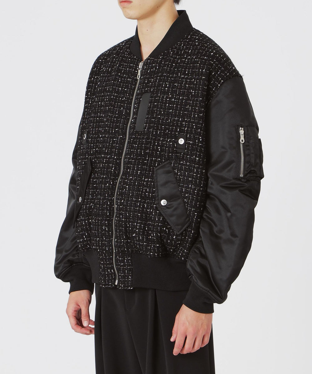 Mao様 モノトーンツイードコンビMA-1(ブルゾン)｜LOVELESS(ラブレス)の