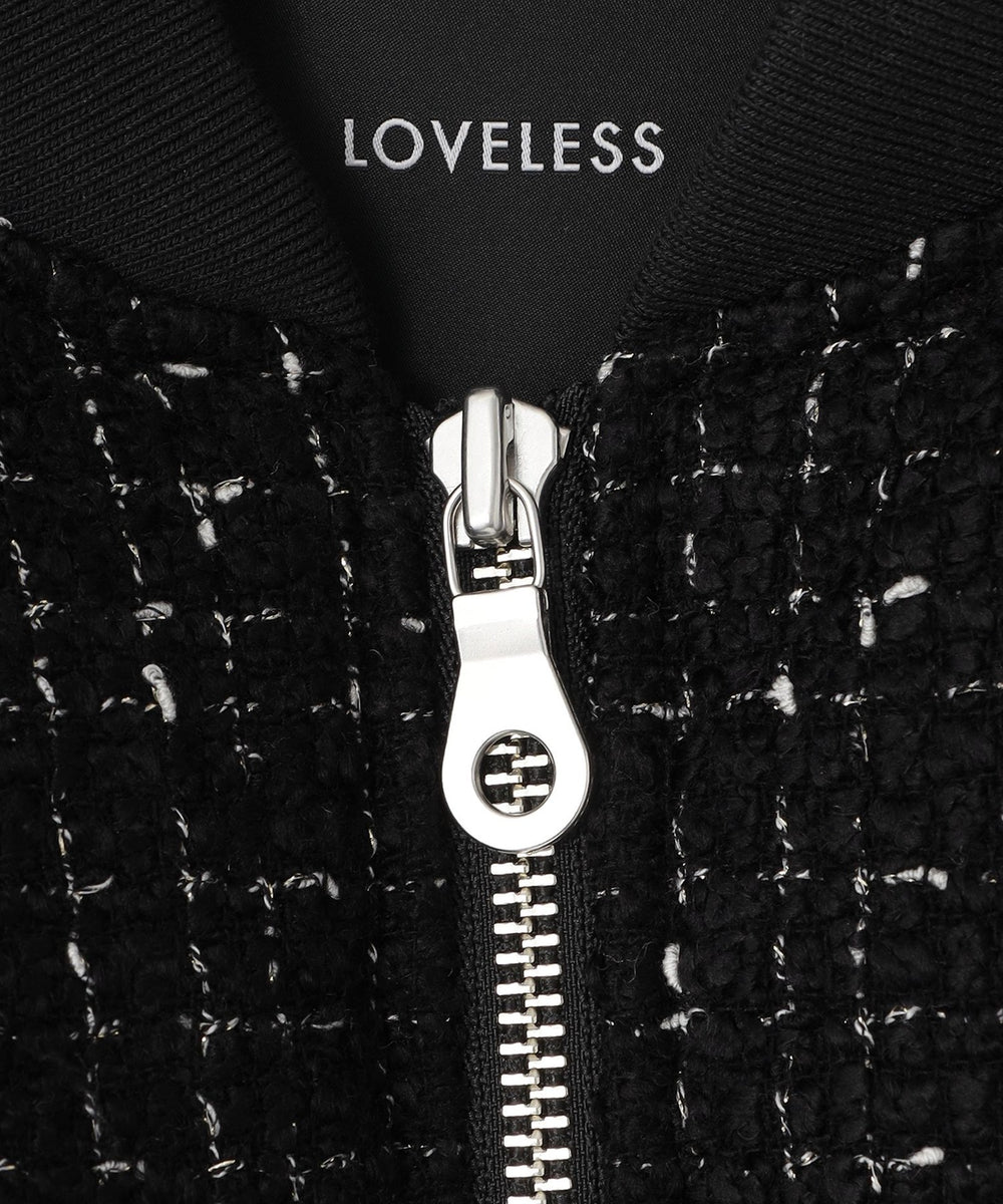 モノトーンツイードコンビMA-1(ブルゾン)｜LOVELESS(ラブレス)の