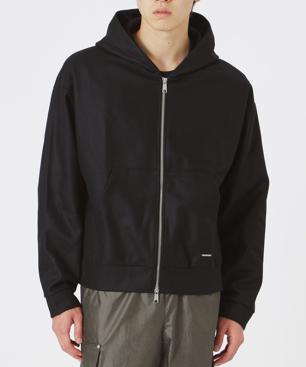 LOVELESS ブラック フルジップ パーカー メルトンジップアップパーカー(ブルゾン)｜LOVELESS(ラブレス)の