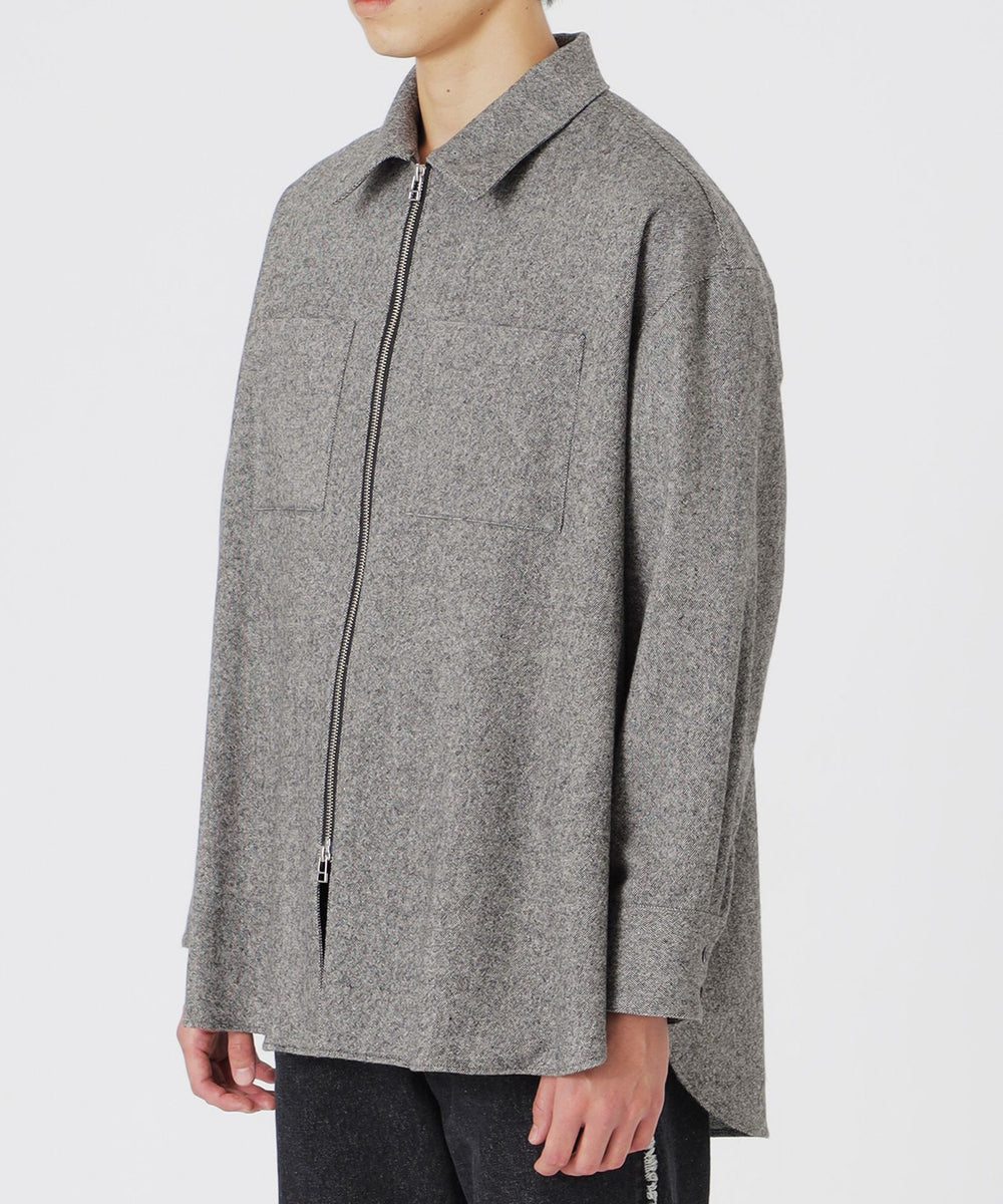 シモーネツイードオーバージップシャツ(トップス)｜LOVELESS(ラブレス