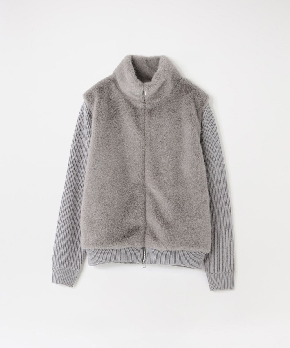 UNISEX】ファーコンビドライバーズニット(トップス)｜LOVELESS