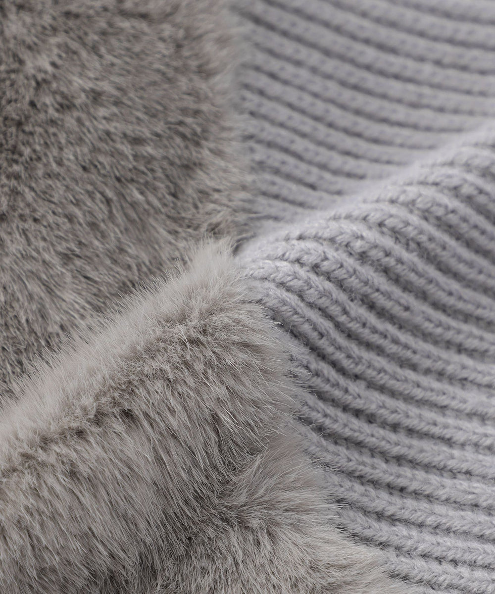 UNISEX】ファーコンビドライバーズニット(トップス)｜LOVELESS