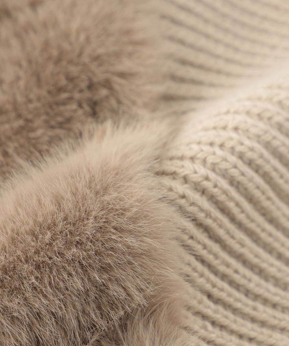 UNISEX】ファーコンビドライバーズニット(トップス)｜LOVELESS