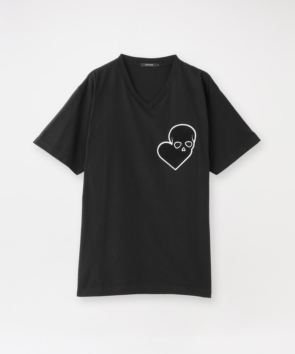 ラブスカルサガラワッペン VネックTシャツ(トップス)｜LOVELESS