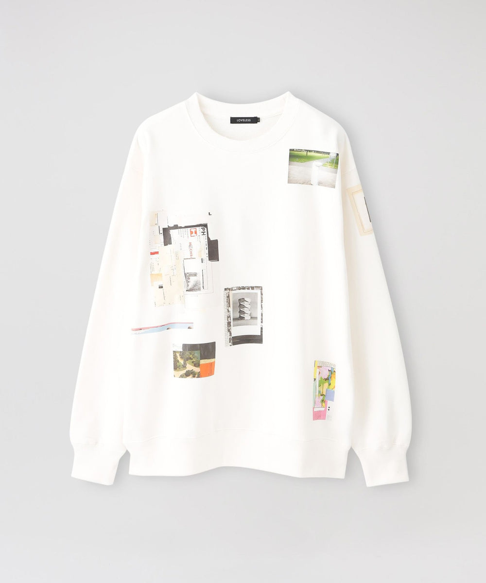 Collage Print Sweatshirt ＂artwork by Shohei Yoshida】 MEN