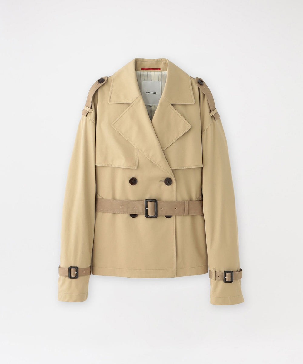 26SS WEB先行予約】ブロッキングショートトレンチ(コート)｜LOVELESS