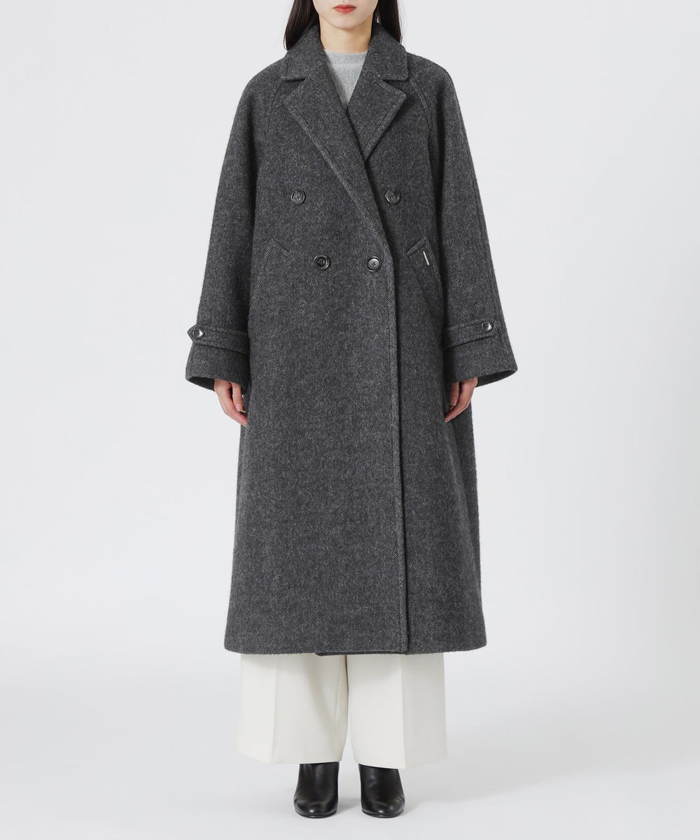 ハートボタンリボンベルトシャギーコート ハートボタンリボンベルトシャギーコート – pium