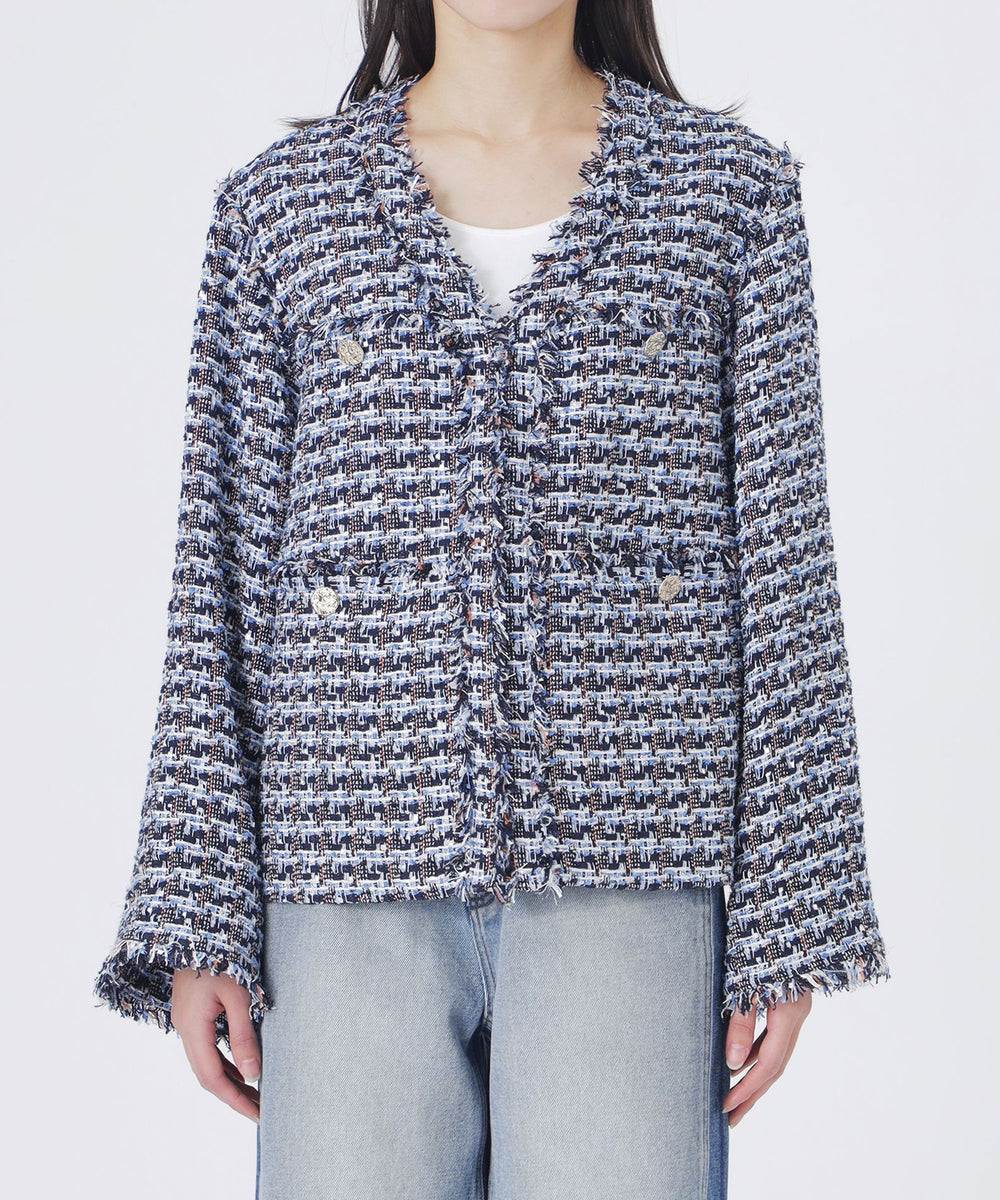 最終お値下げ【美品】LOVELLESS ファンシーツイードジャケット ファンシーツイードジャケット(ブルゾン)｜LOVELESS(ラブレス)の