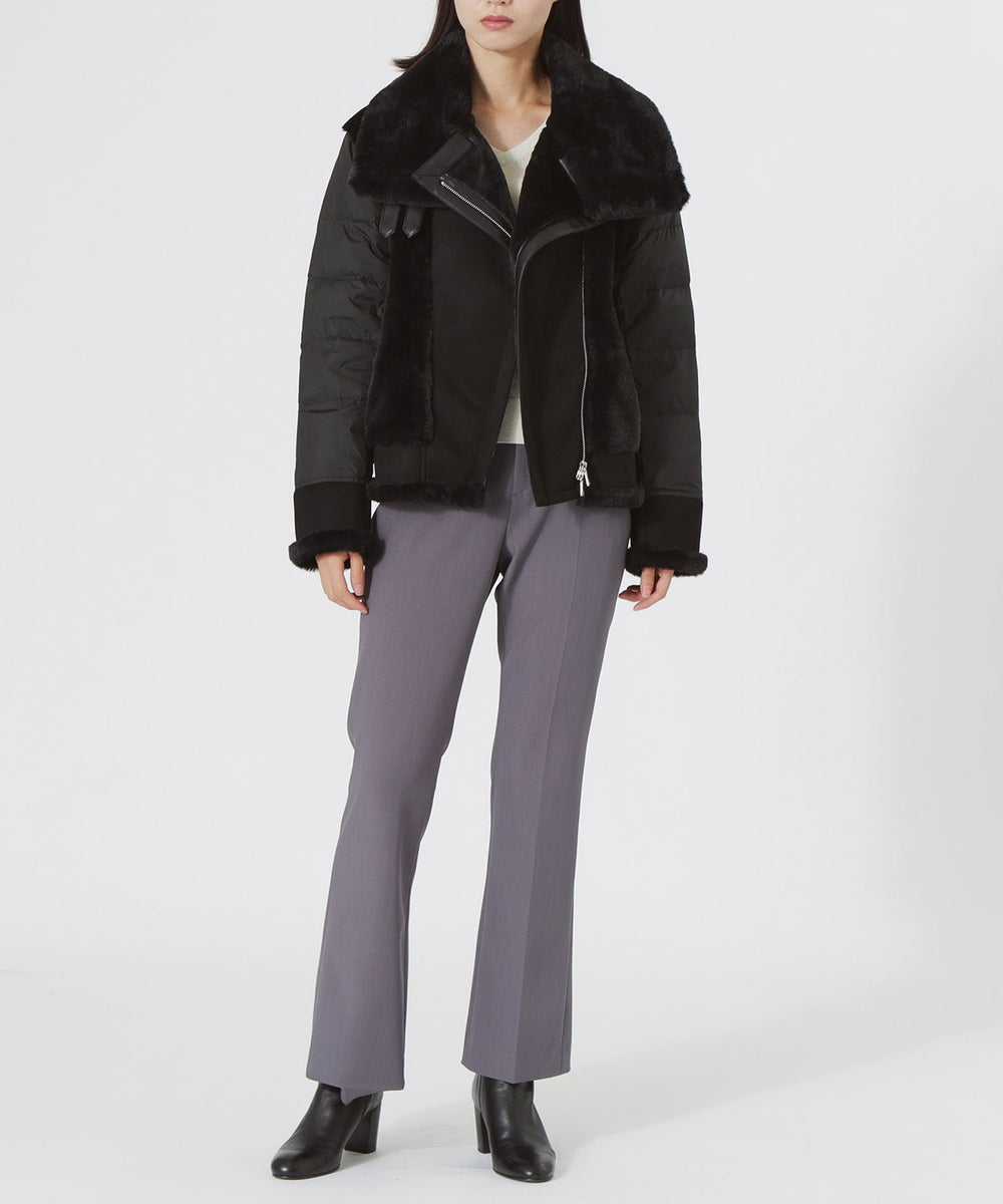 LOVELLESS ライダースジャケットダウン 34 ファーコンビライダースダウン(ブルゾン)｜LOVELESS(ラブレス)の