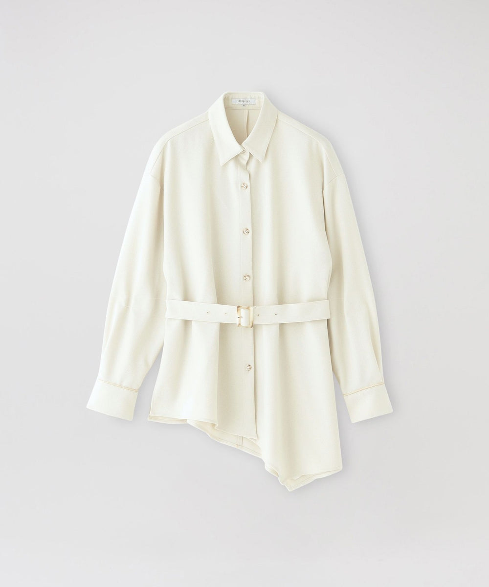 アシンメトリーシャツアウター(トップス)｜LOVELESS(ラブレス)の