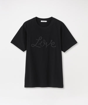 LOVEロゴ刺繍 ブラックTシャツ LOVEコード刺繍Tシャツ(トップス)｜LOVELESS(ラブレス)のファッション
