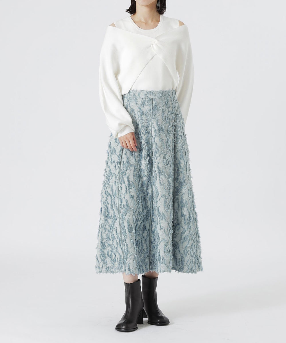 ドラマ着用商品】カットジャカードフレアスカート(スカート)｜LOVELESS