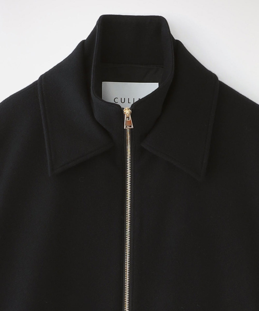 CULLNI/クルニ】ジャケット Lamb Wool Melton Double Collar Zip Up