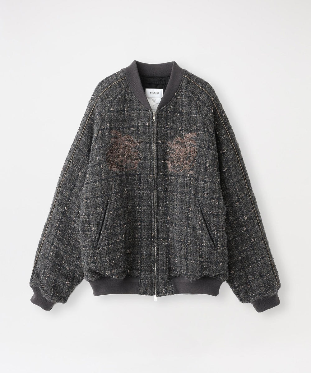 doublet】MEN ブルゾン TWEED SOUVENIOR JACKET 023AW07BL170(ブルゾン ...