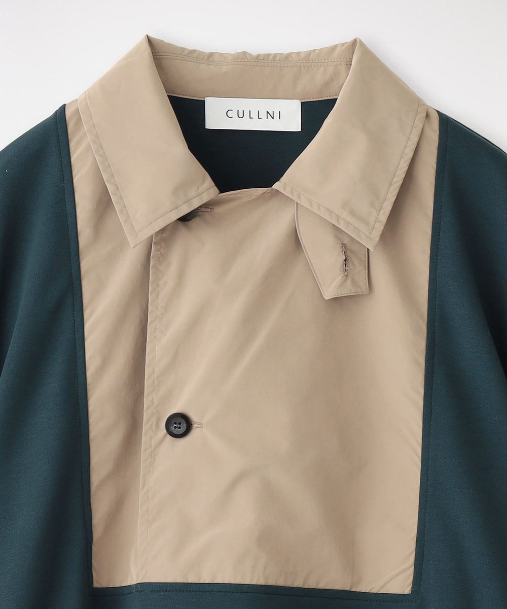 CULLNI】シャツ Trench Detail Shirt Blocking Tee 23-SS-024(トップス