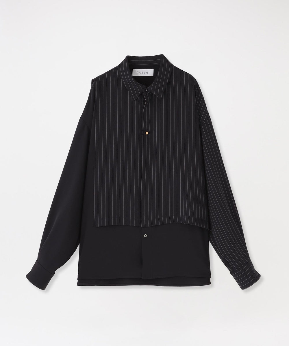 CULLNI】ストライプシャツ Asymmetrical Stripe Shirt 23-AW-013 ...
