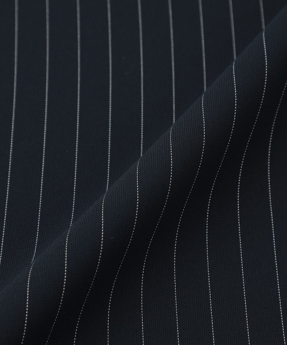 CULLNI/クルニ】ジップアップシャツ Stripe Double Cloth Zip Up Shirt