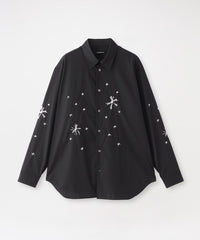 トップス ALMOSTBLACK SIZE3 ALMOSTBLACK/オールモストブラック】シャツ WOVEN SHIBORI EMBROIDERY