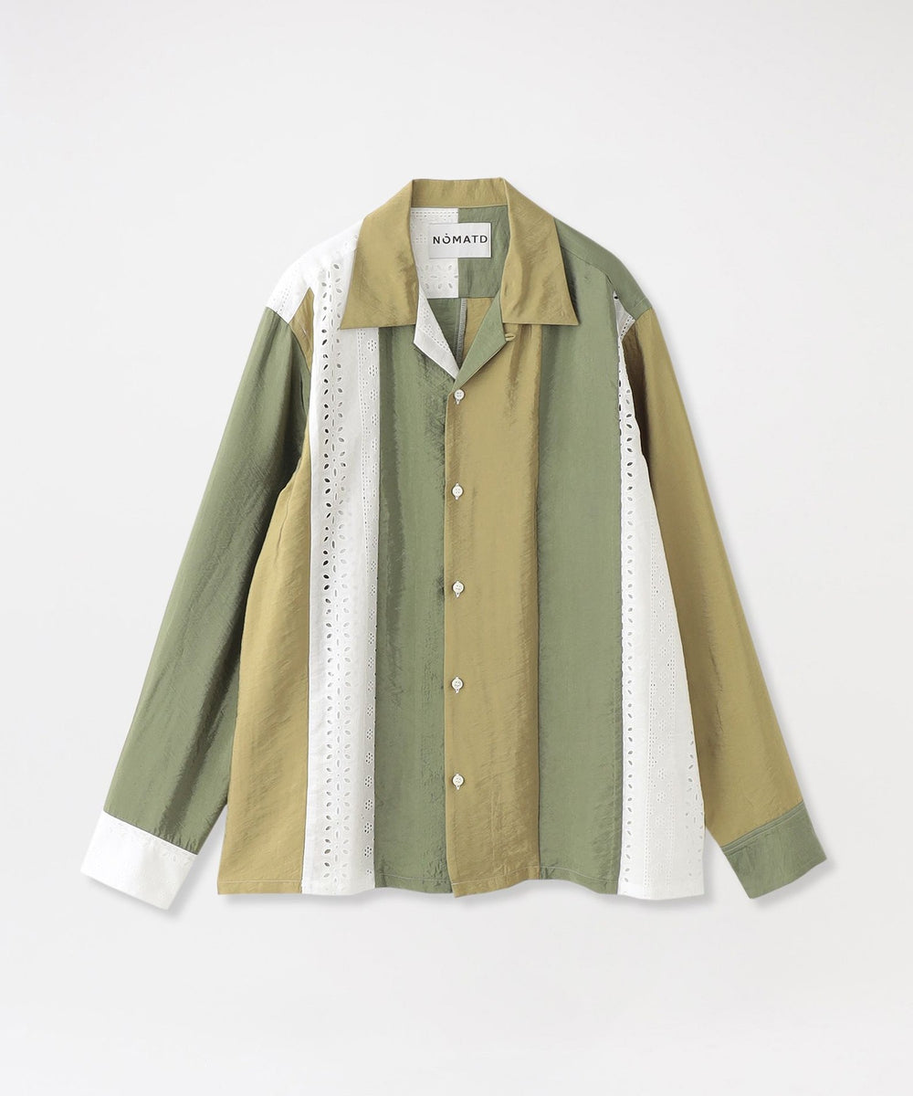 NOMA t.d./ノーマティーディー】シャツ Stripe Patchwork Shirt N37-SH