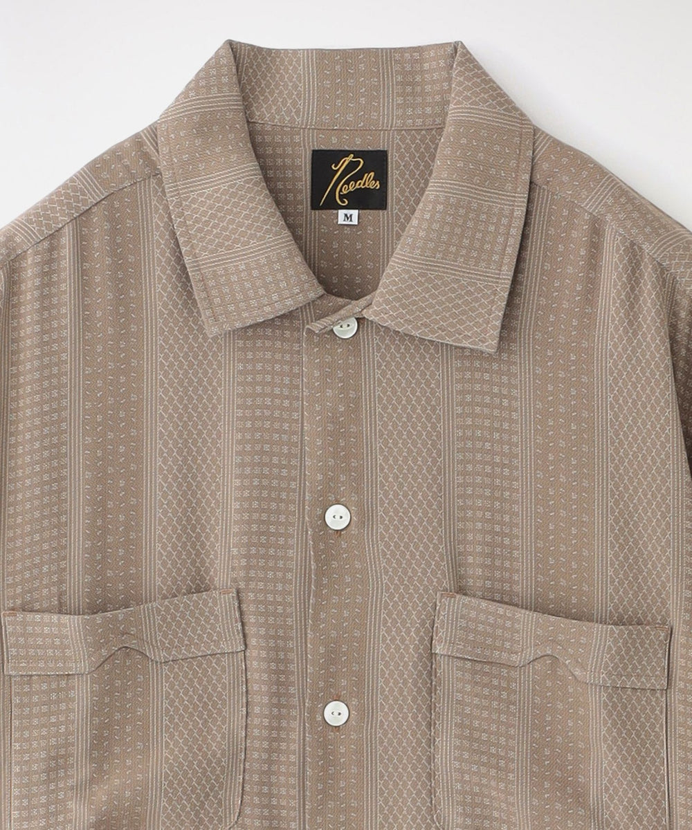 Needles/ニードルズ】ストライプシャツ Open Collar Shirt - Faulourd