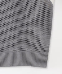 CULLNI/クルニ】ポロシャツ Bi Color Mesh Knit Zip Up Polo Shirt 25