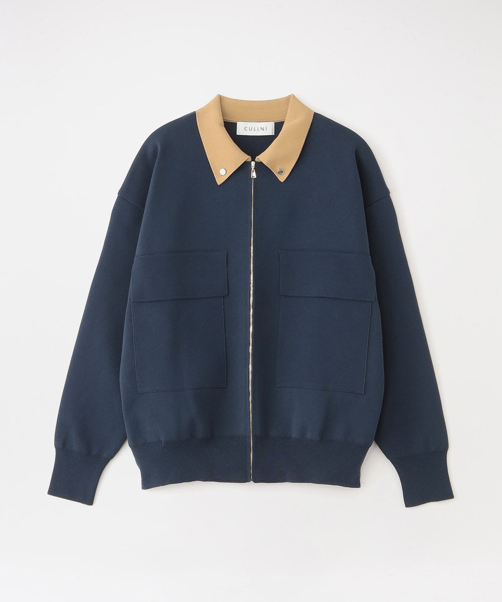 25ss CULLNI（クルニ）ニットジャケット・カーディガン CULLNI/クルニ】ニットジャケット Big Pocket Zip Up Knit Jacket 25