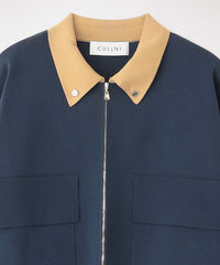 【cullni】25SSオープンカラーシャツジャケット CULLNI ONLINE STORE / Double Cloth Twill Zip Pocket Tailored Jacket
