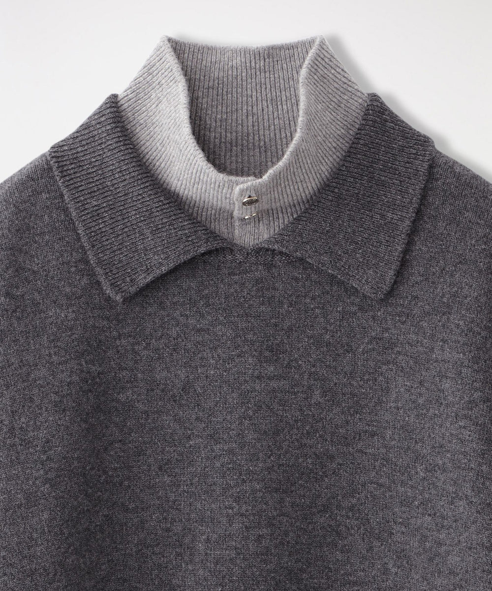 CULLNI 25AW ニット CULLNI/クルニ】ニット Layerd Rib Double Neck Pullover Knit 25-AW