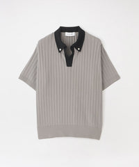 CULLNI/クルニ】ニット Wide Rib Skipper Collar Short Sleeve Knit 26